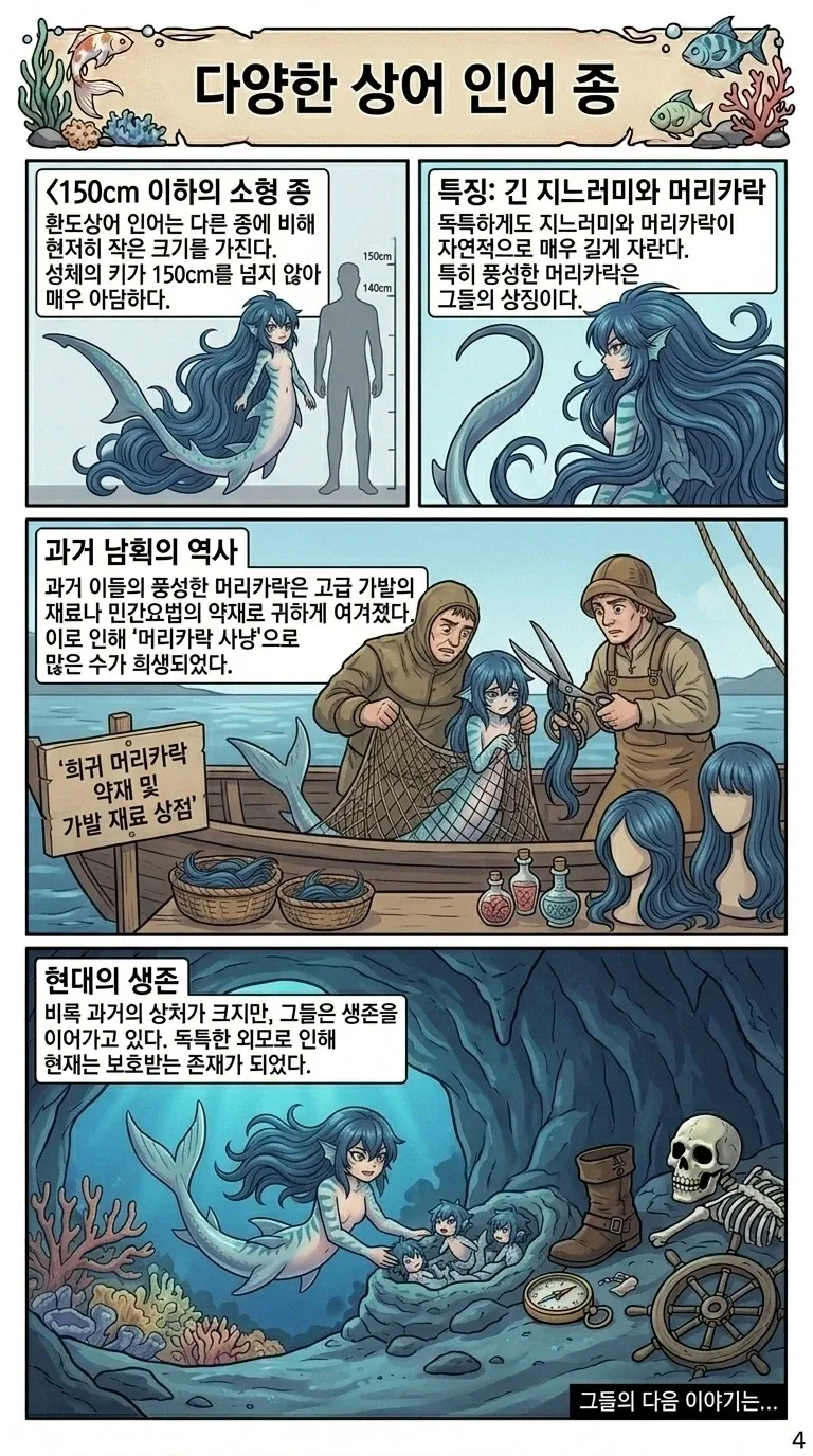 제미나이야! 특이한 상어 인어 만화를 민들어줘!_1.webp