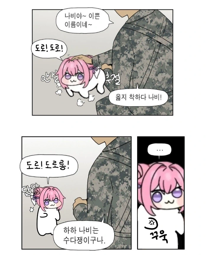 도로롱을 만난 군인_1.webp