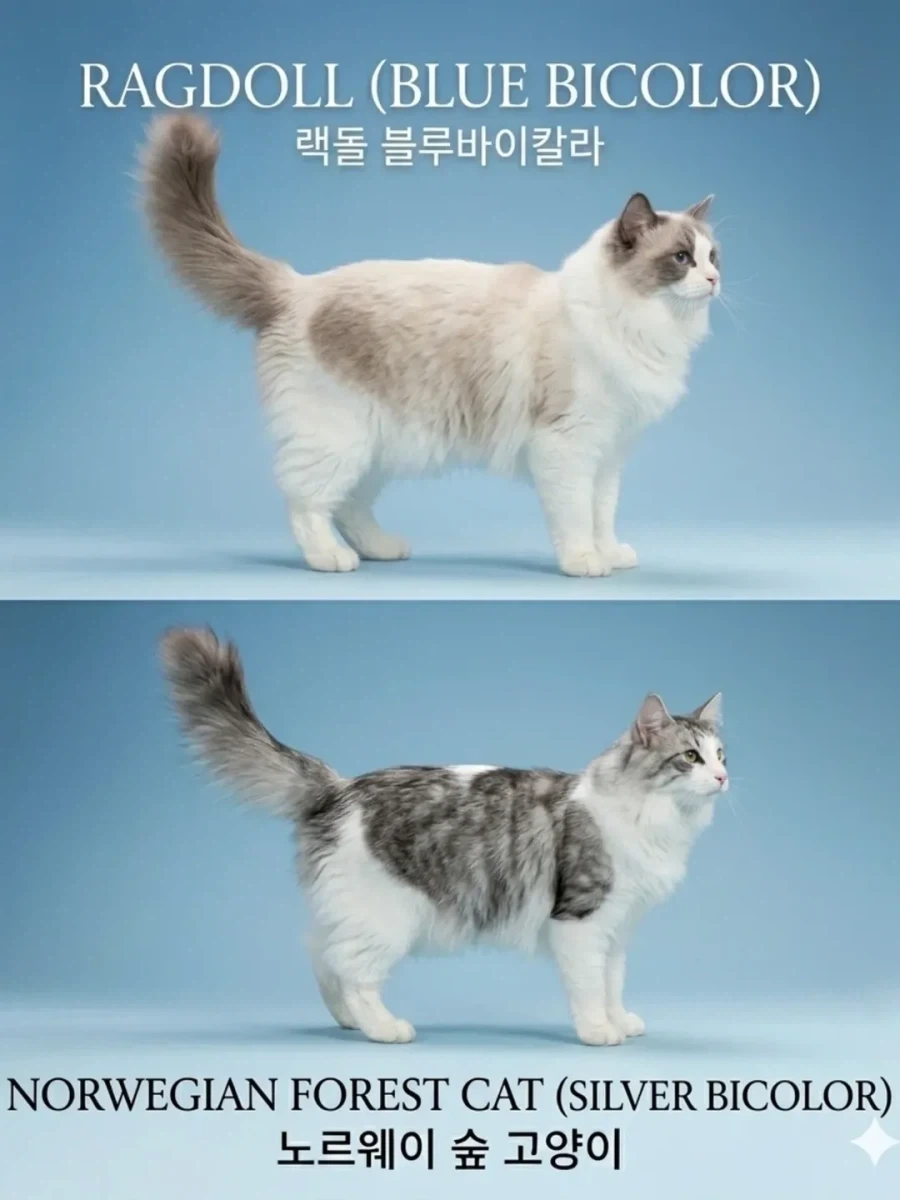 메인쿤 VS 랙돌 VS 놀숲 VS 시베리안 크기 비교_8.webp