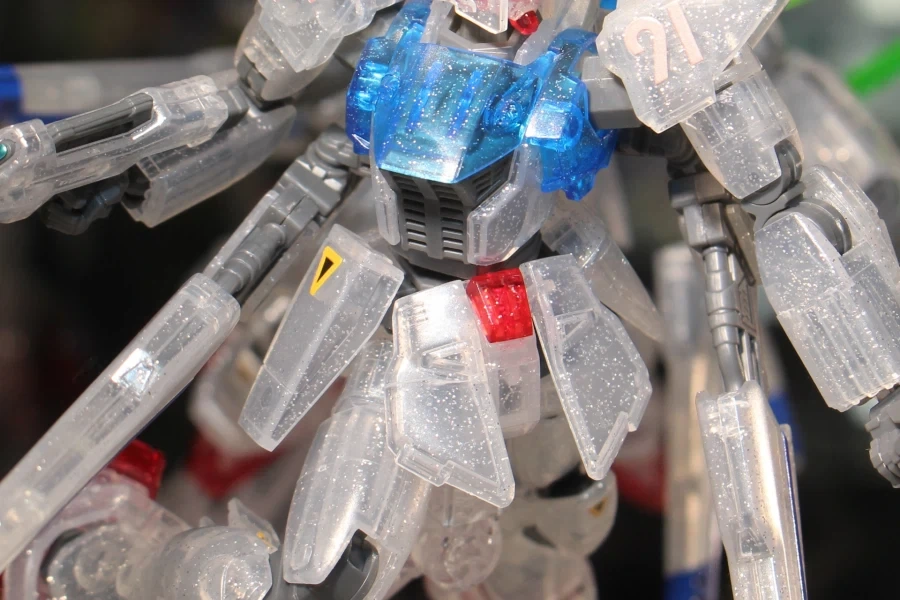 HGUC 1/144 건담 F91 잔상 이미지 클리어 Ver 도쿄점 전시 사진_15.webp