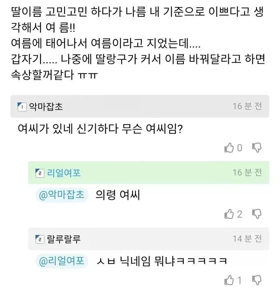 딸 이름을 여름이라고 지은 아빠.jpg_2.webp