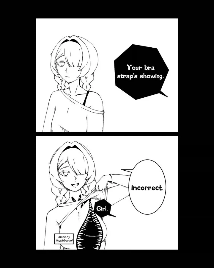 "브라 끈이 보이는데요." 대표 이미지