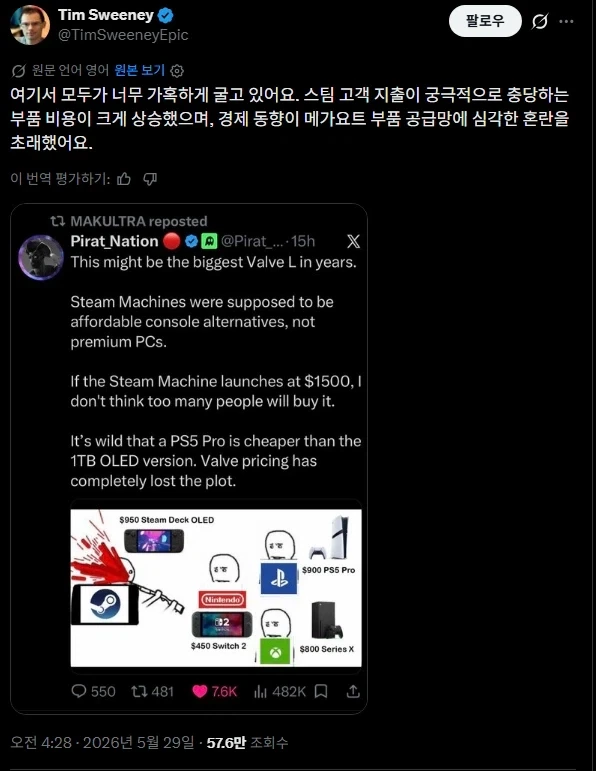 스팀덱 가격 상승 소식에 신난 사람_1.webp