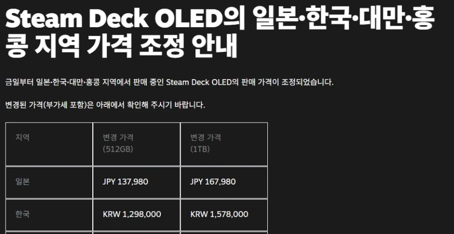 스팀덱 한국 가격 512gb 129만, 1tb 157만 원_1.webp
