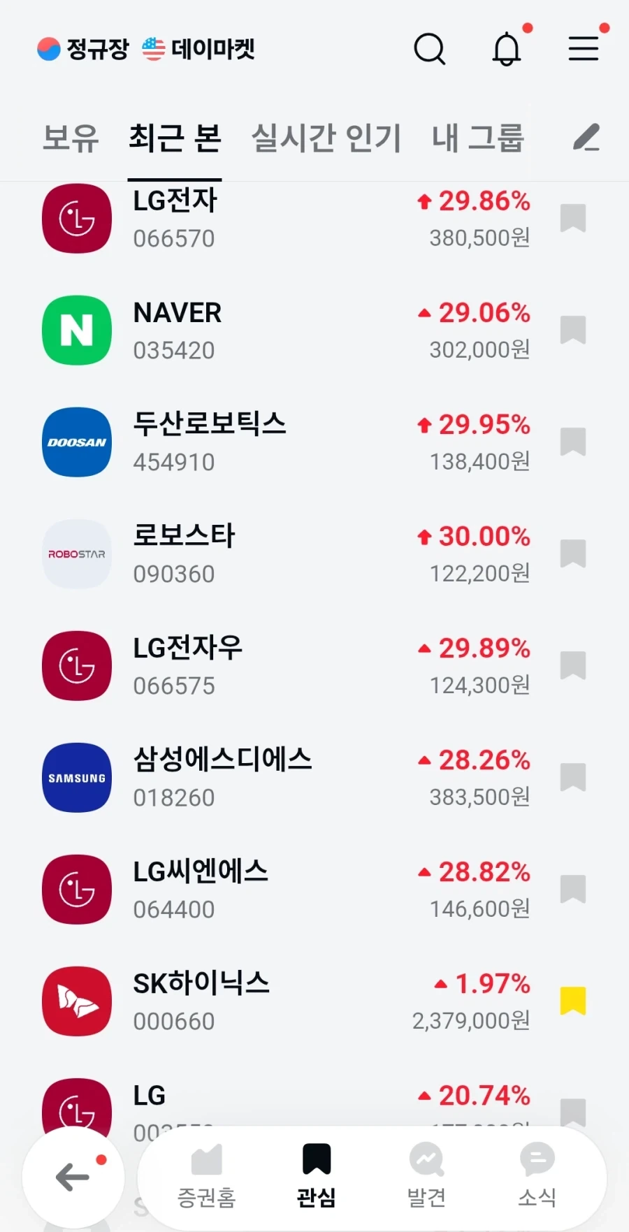 상한가가 속출중인 코스피_1.webp
