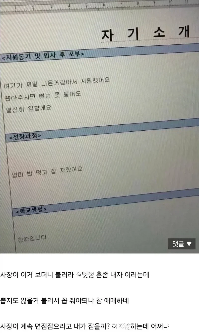 사장이 뽑지도 않을 지원자 면접 잡으라 함....._1.webp