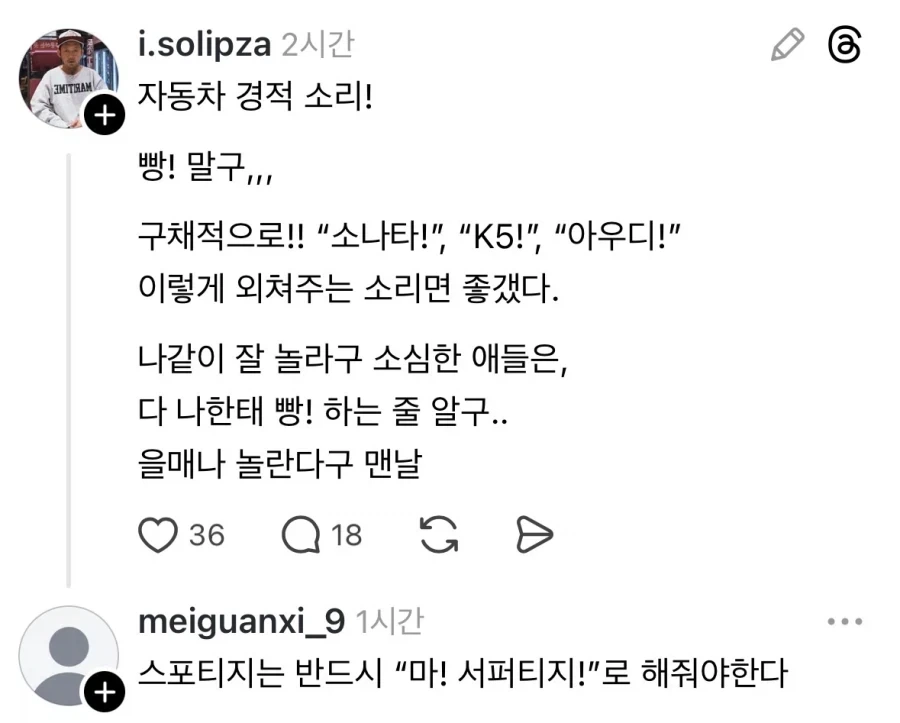 자동차 경적 소리