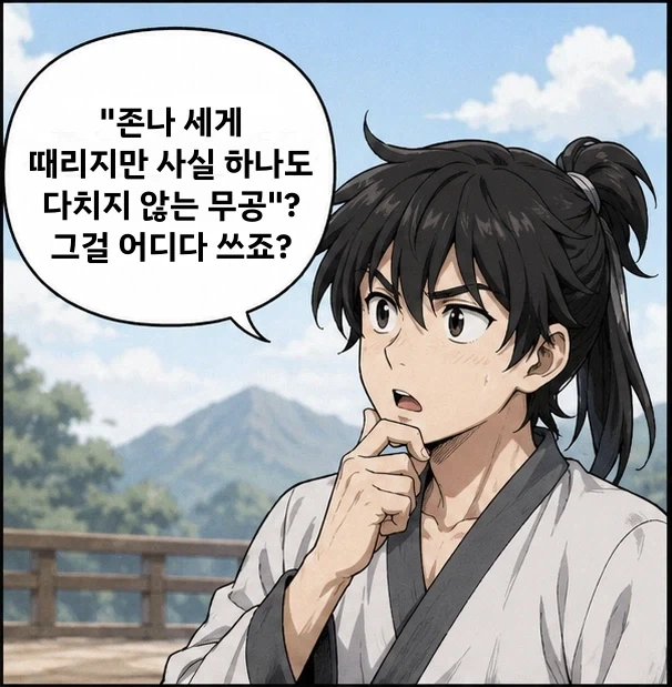 "겁나 쎄게 때리지만 사실 하나도 다치지 않는 무공" 이미지 2