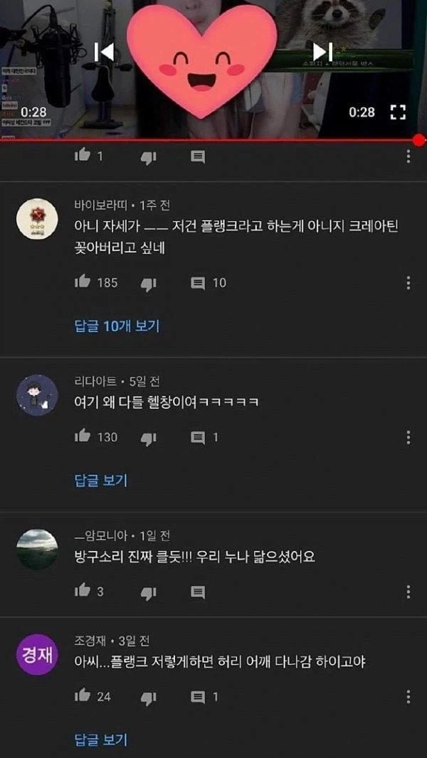 몸매 좋은 여자 유튜버의 댓글창_2.webp