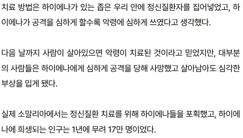 소말리아에서는 정신병에 걸린 사람에게 의사가 이놈 한다고 한다_2.webp