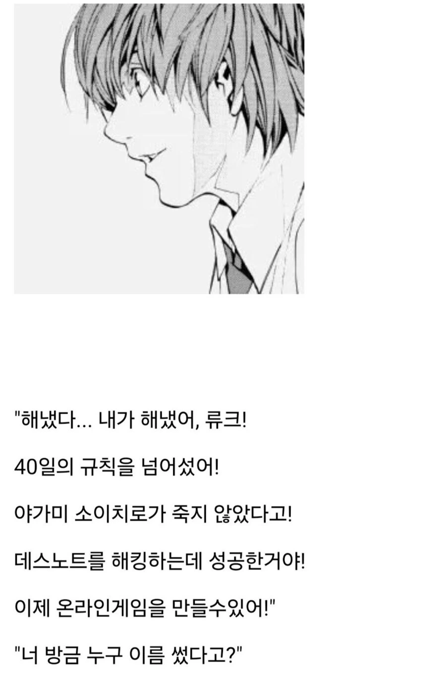 데스노트를 해킹해 MMO RPG를 만드는 야가미 라이토.jpg_7.jpg