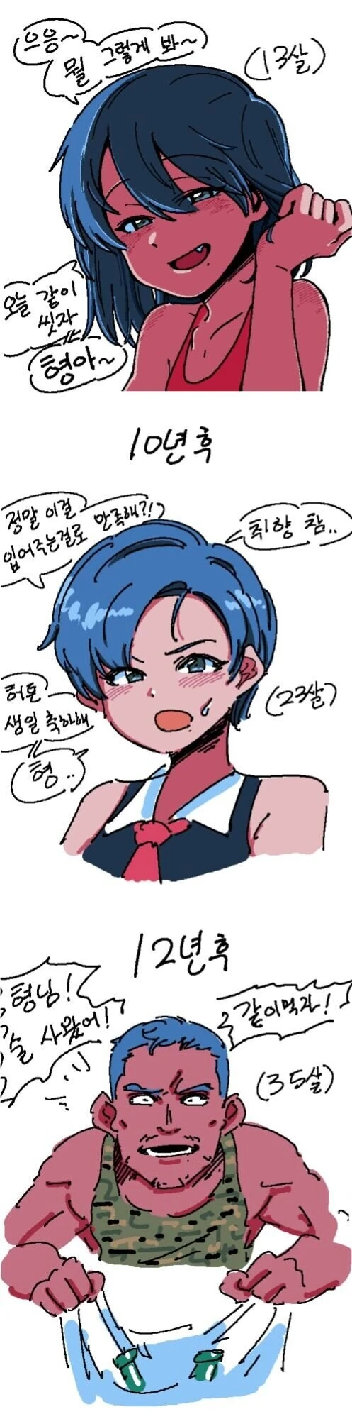 오빠를 놀래켜주는 여동생 이미지 2