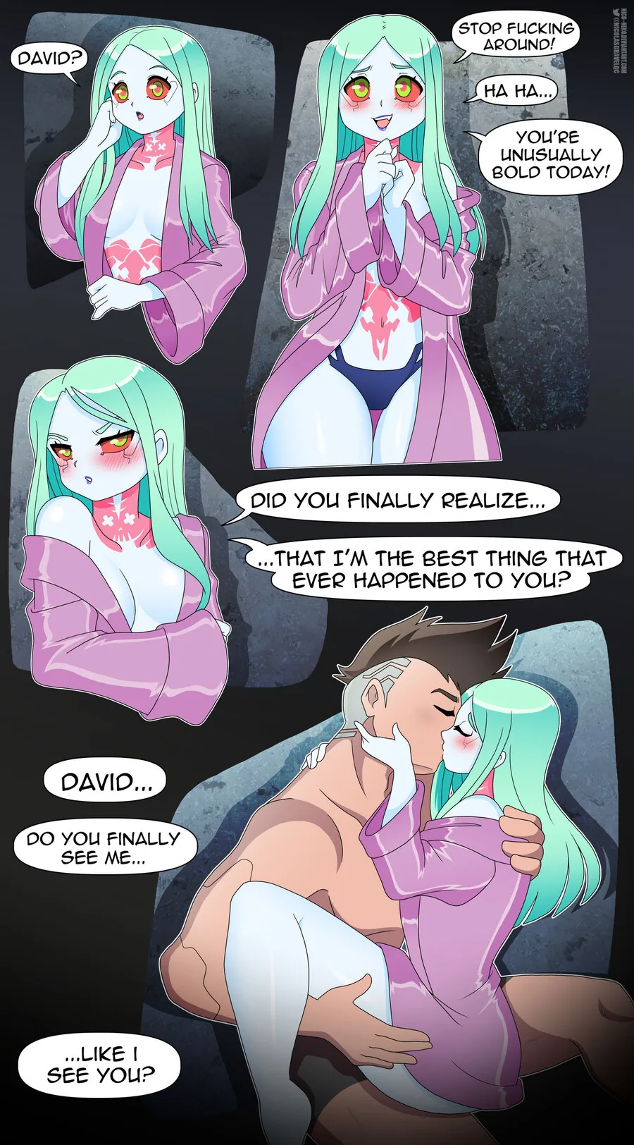 여동생 침대에서 오빠와 언니가 넣었다 뺏다하는 manhwa 이미지 2