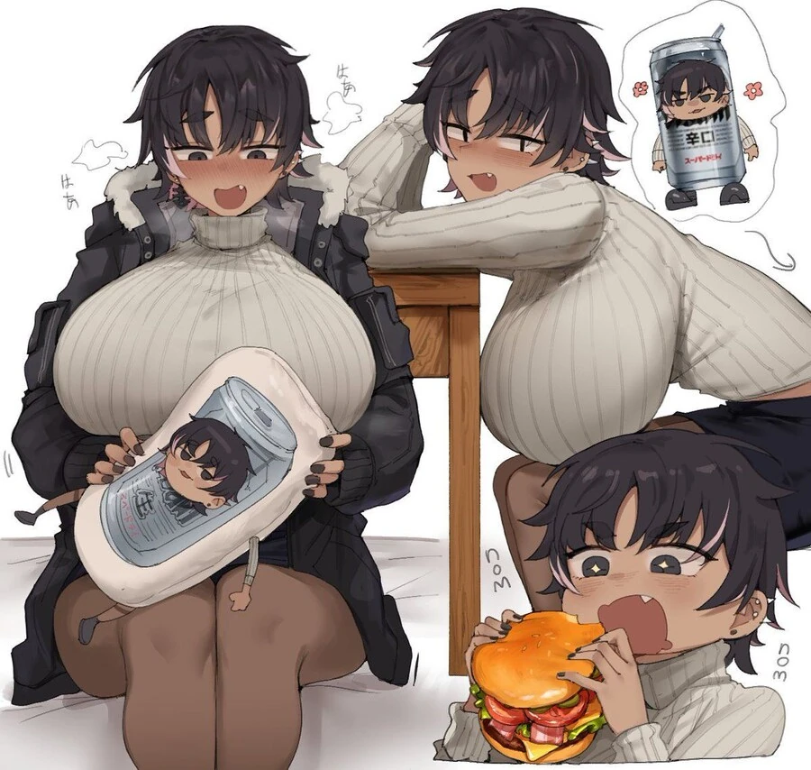 먹는걸 좋아하는 톰보이 여사친 만화_6.jpg