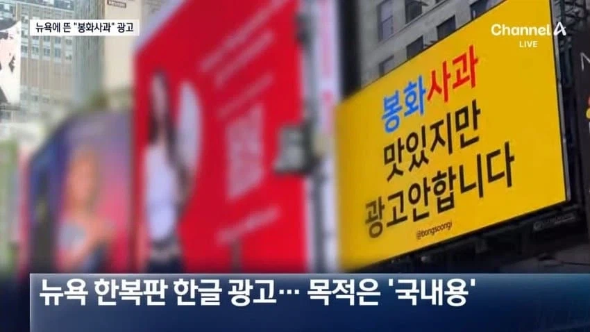 "광고 안합니다"..뉴욕 뜬 역발상 봉화 사과 광고 이미지 3