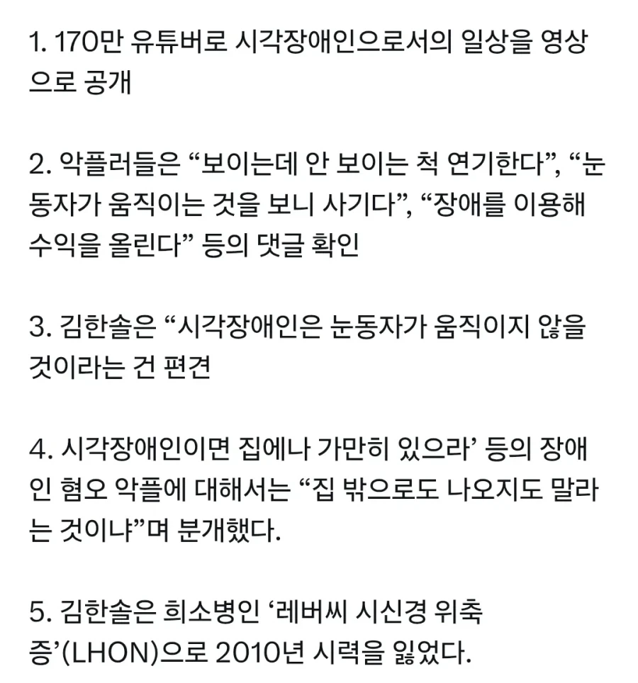 시각장애 유튜버에게 쏟아진 악플_2.webp