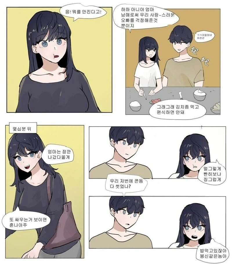 티격태격대는 현실적인 남매 만화_5.webp