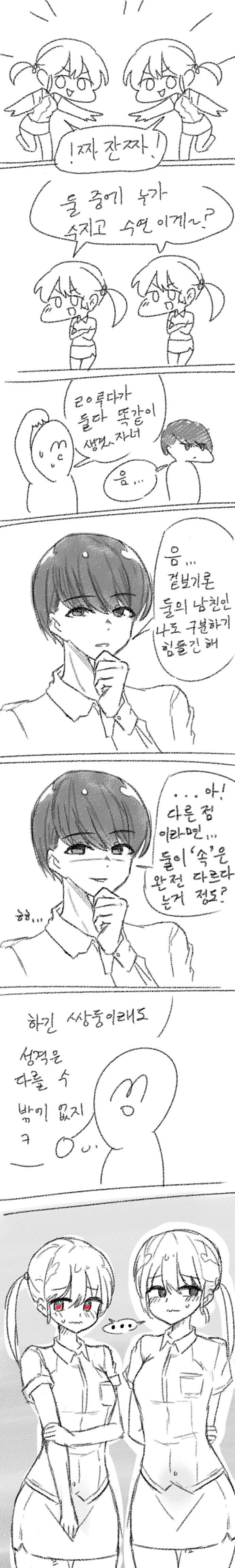 쌍둥이를 구분하는.manhwa