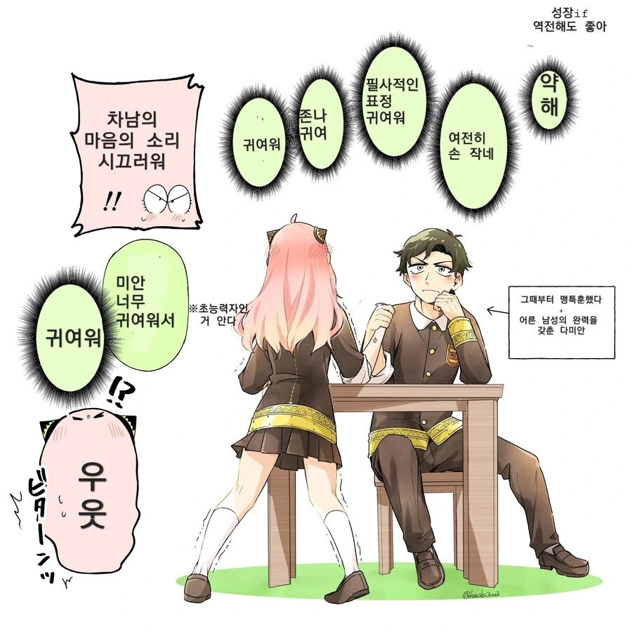 스파이패밀리)다미아냐-팔씨름 만화 - 이미지 4