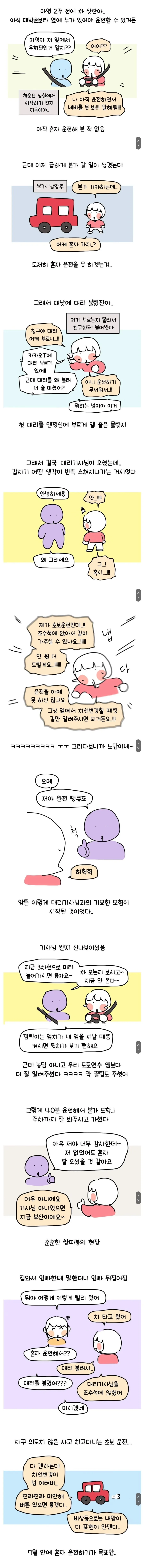 초보가 대낮에 맨정신으로 대리기사 부른.manhwa