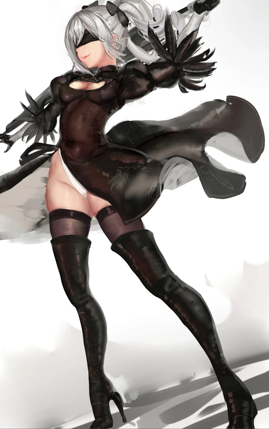 @) 안대가 있는 2b 코스프레