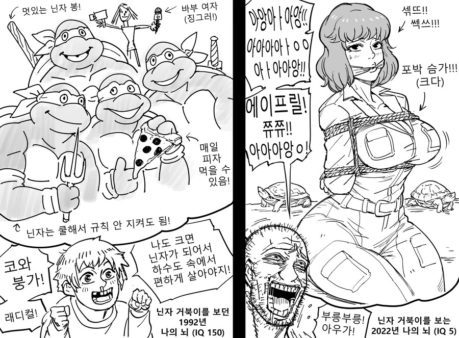 나이 먹고 다시 보는 닌자거북이.manhwa