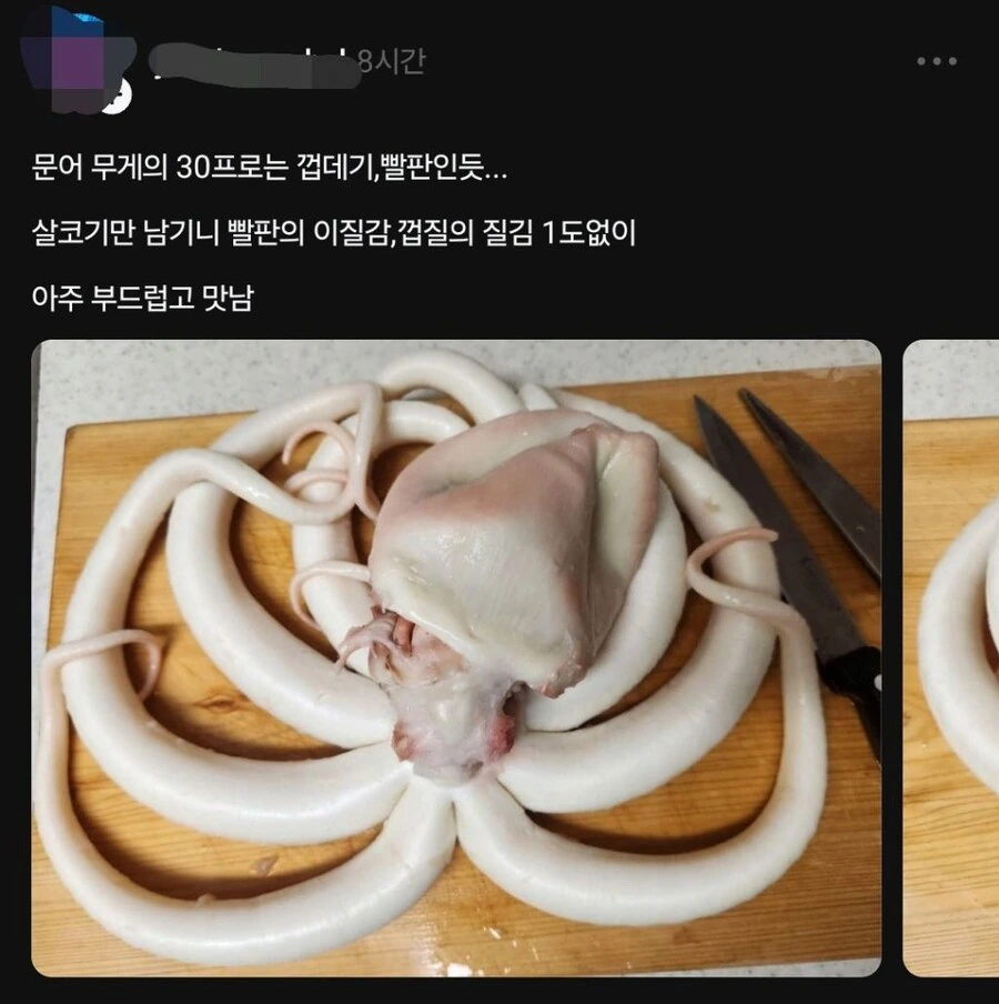 (문어) 요리 만화에서도 못본 문어 손질.JPG