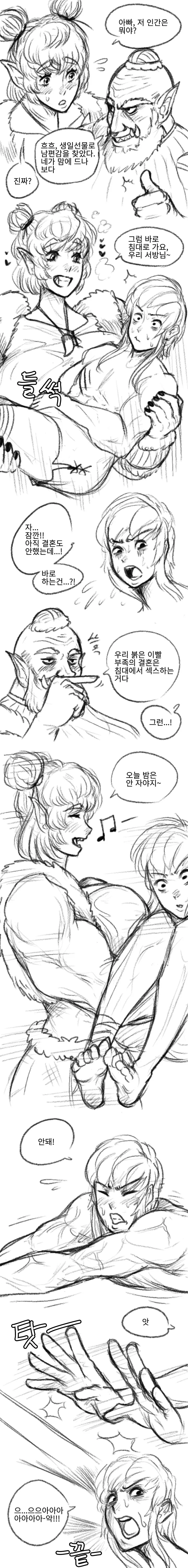 오크에게 사로잡힌 기사 Manhwa - 이미지 2