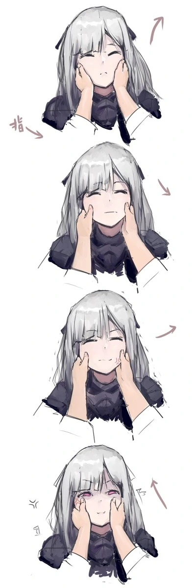 소전)마일리 뺨 만지는 만화