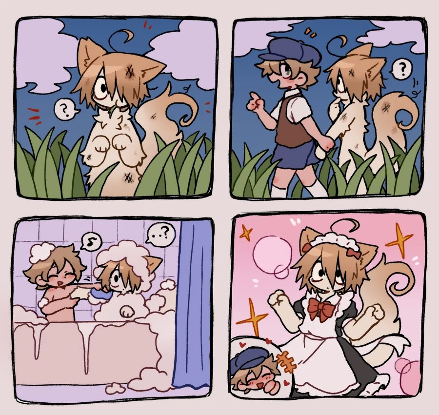 야생 퍼리 대려오는 만화