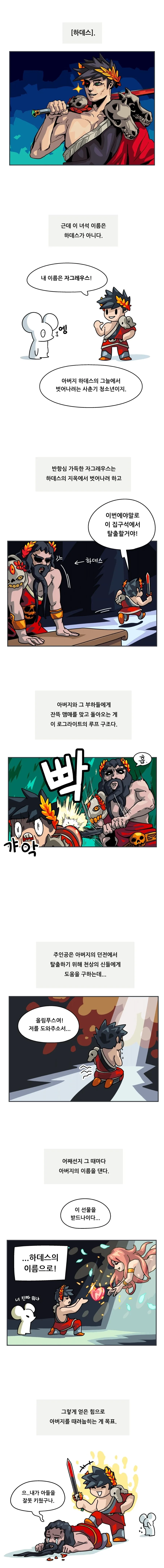 어떤 그리스 로마 신화 모티브 로그라이크 게임 스토리 요약.manhwa