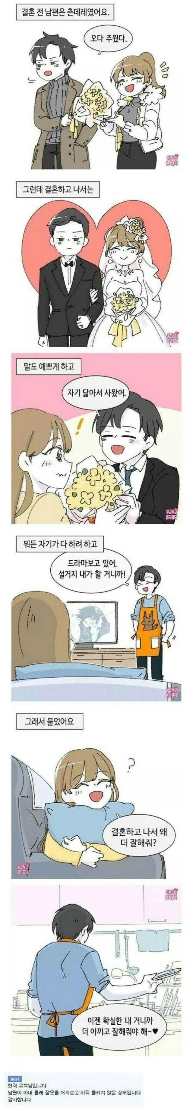남편으로 진급한 남친 만화
