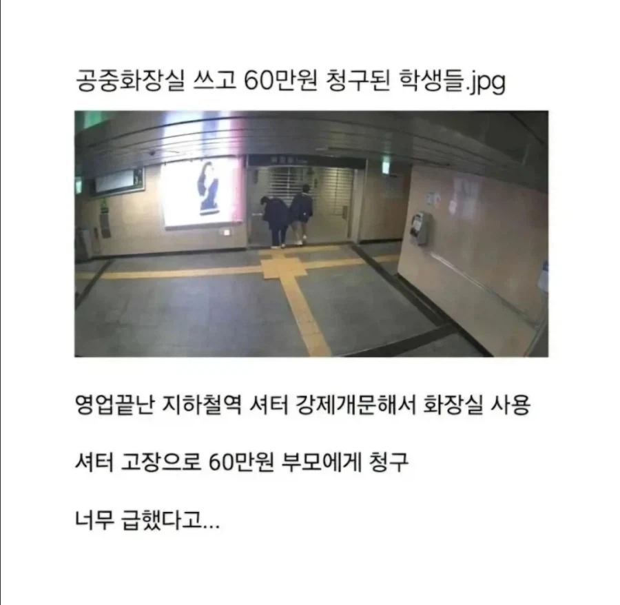 60만 원짜리 인권 비용ㅋㅋㅋ