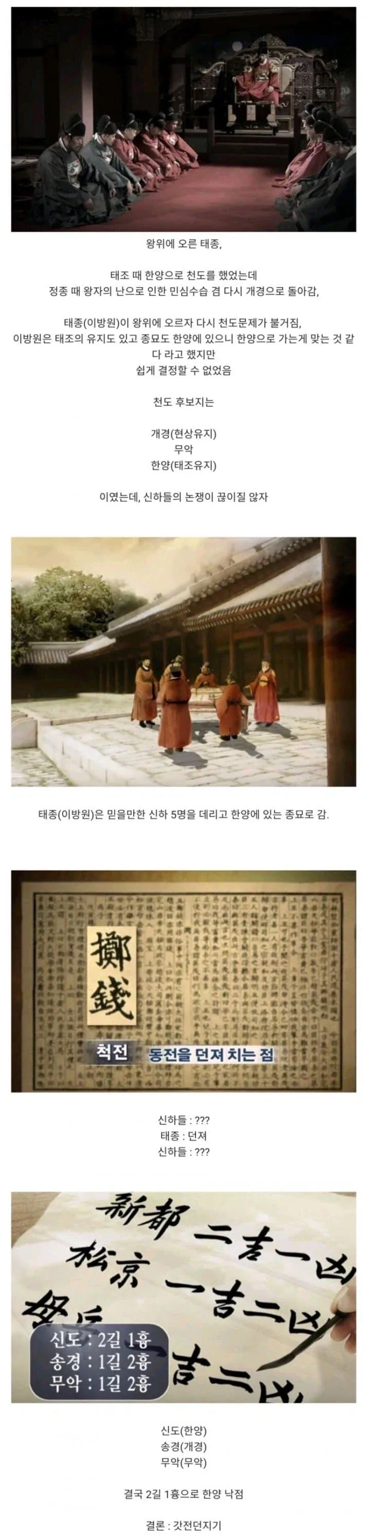 한양이 조선의 수도가 된 이유.