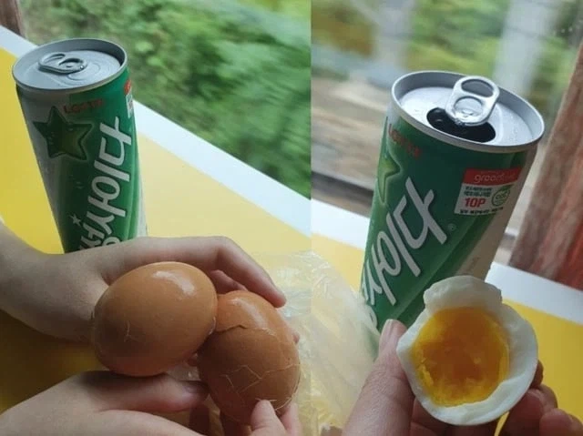 기차탈때 햄버거니 토스트니 하는 게이들 봐라!!