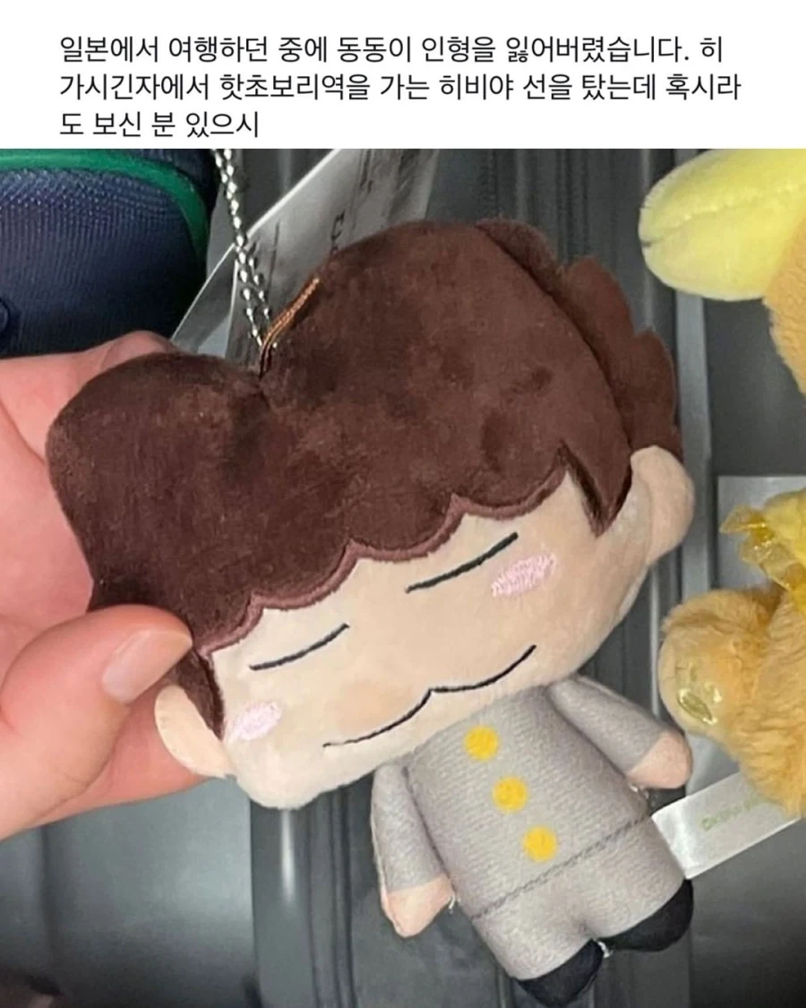 일본 여행 중 잃어버린 인형...