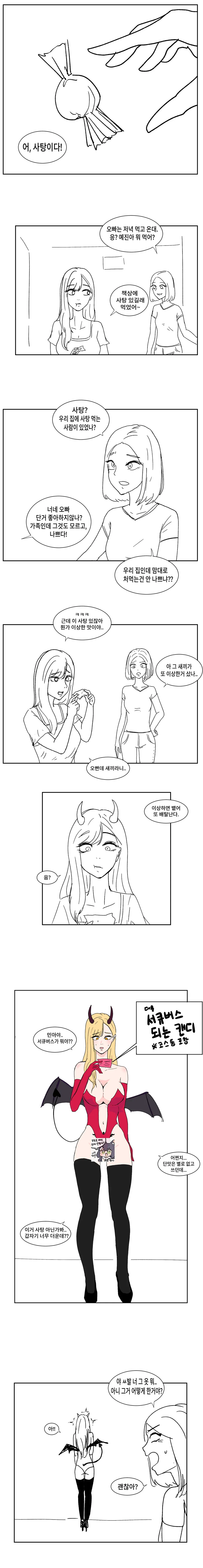 뭘 잘못먹고 서큐버스가 된 만화.MANHWA