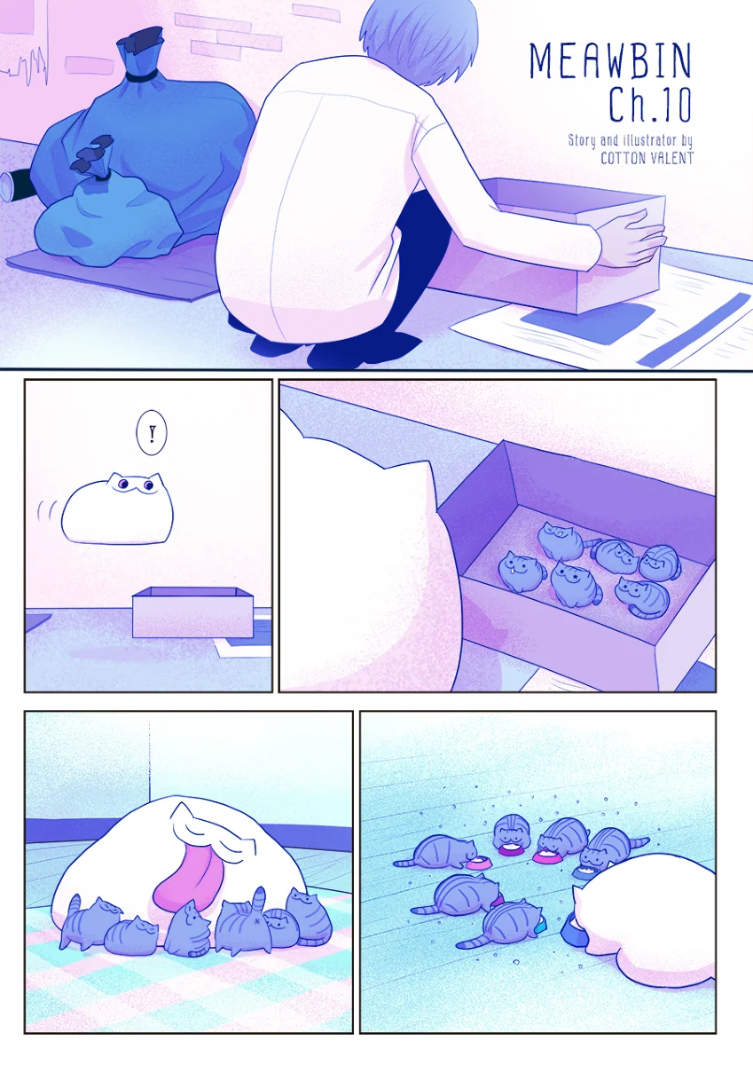 버려진 새끼냥이들을 주운 고양이.manwha.