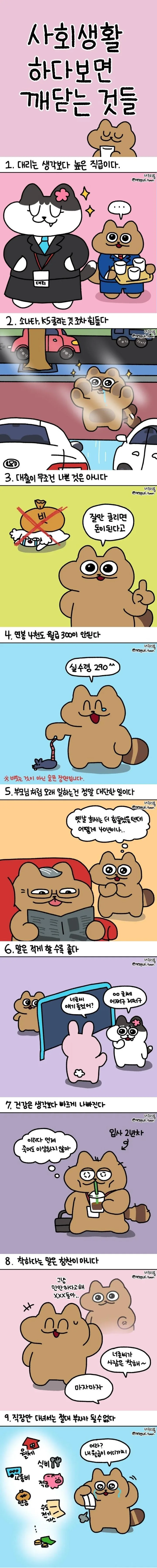 사회생활 하다보면 깨닫는 것들.manhwa