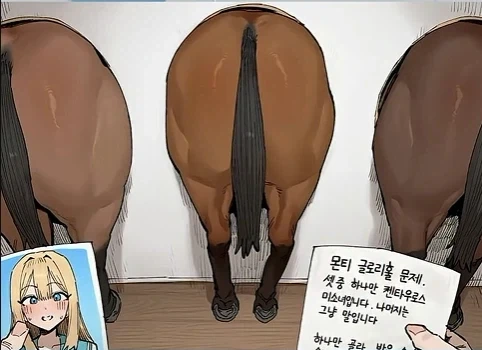 하나는 켄타우로스 미소녀, 나머지 둘은 그냥 암컷 말