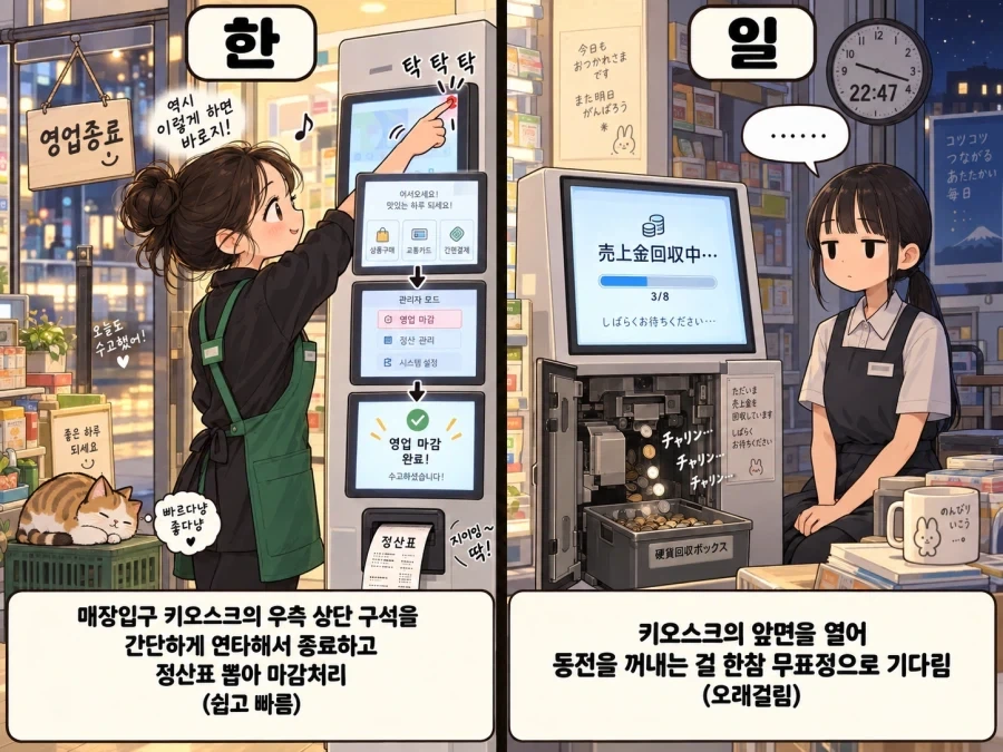 한일 식당 마감
