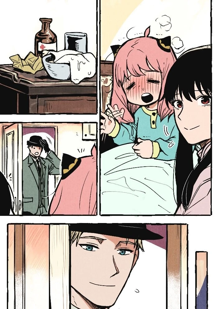 스파이 패밀리) 아냐가 감기 걸린 만화.manwha