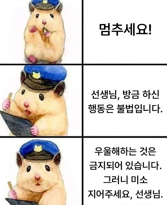 공무집행 하는 햄스터