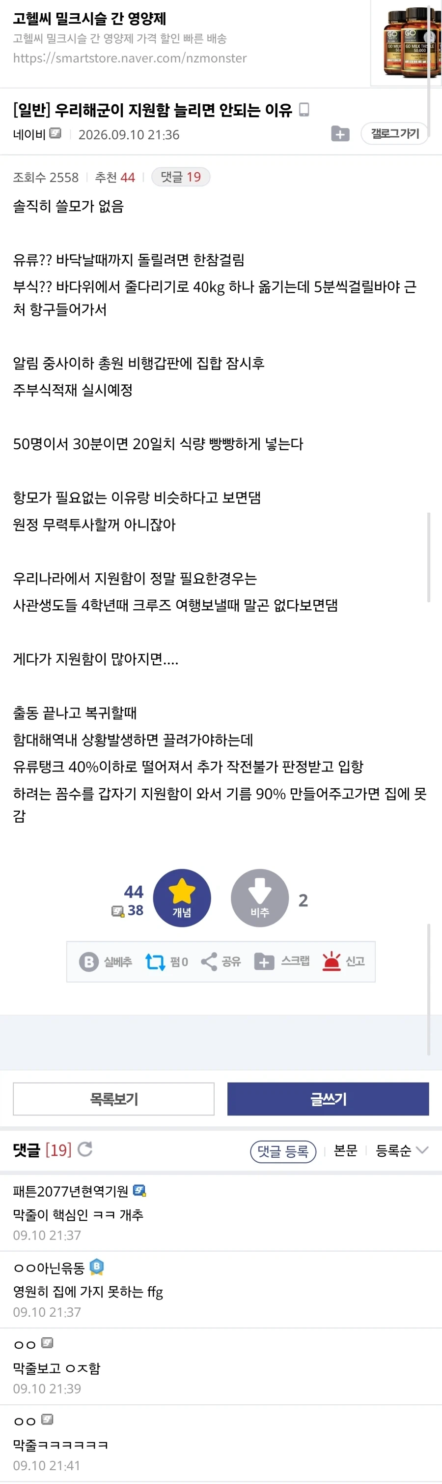 우리해군이 지원함 늘리면 안되는 이유