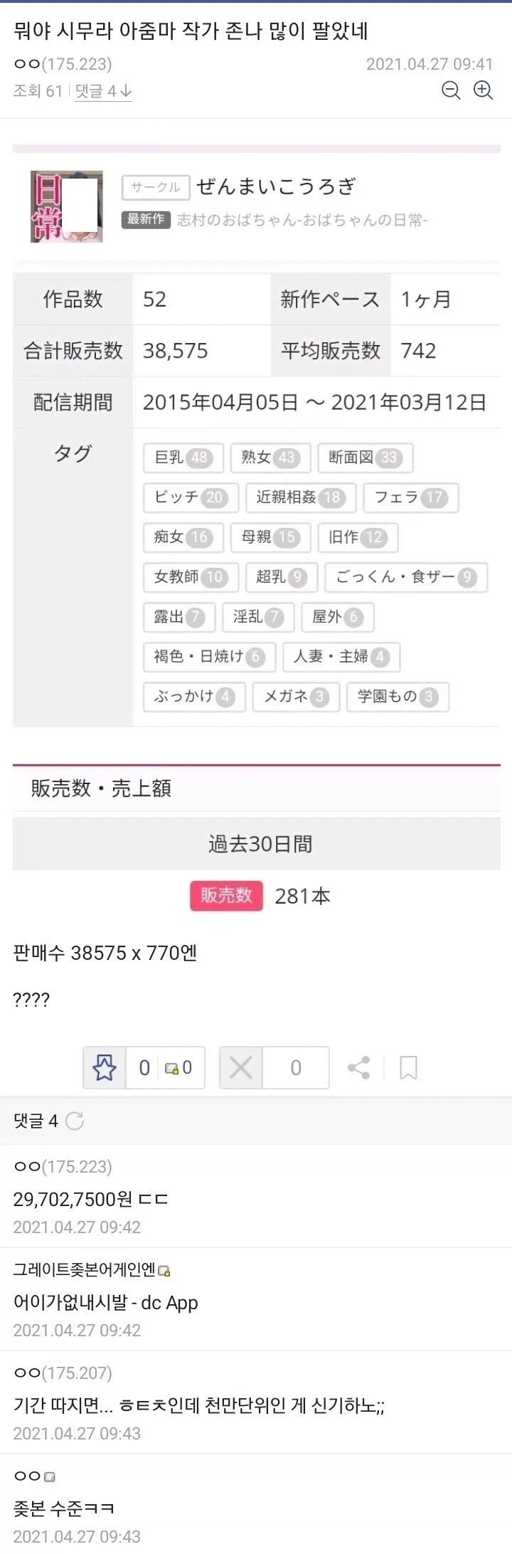 시무라 아줌마 매출에 대해 알아보자 - 이미지 2