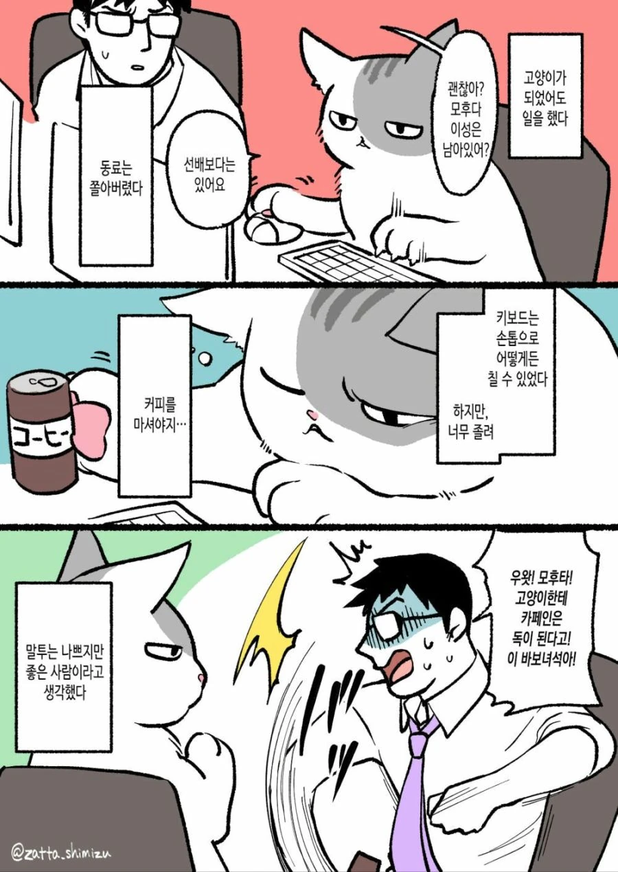 자고 일어나니 고양이가 되버린 만화 - 이미지 2