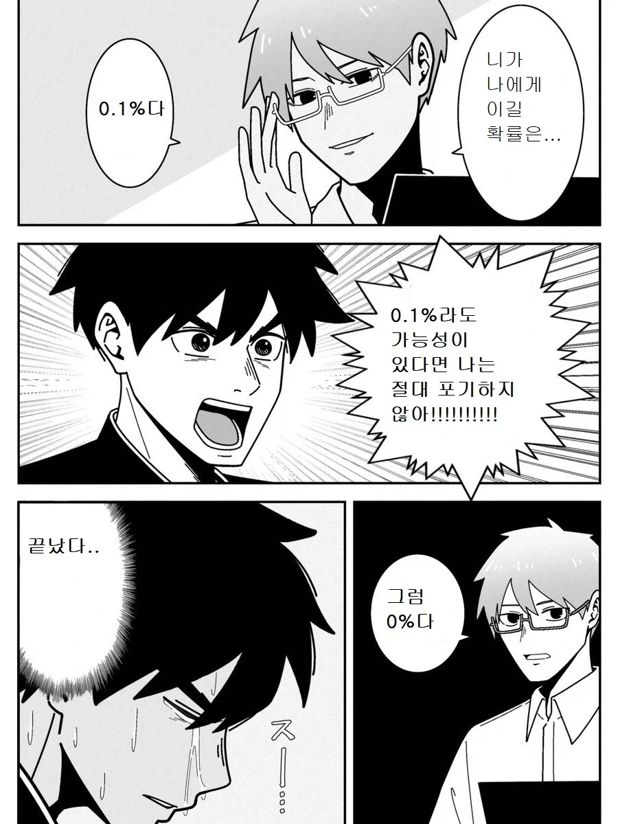 데이터계 캐릭 vs 열혈계 캐릭 만화