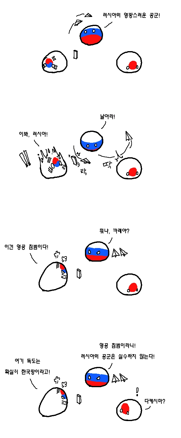 [폴란드볼] 독도 영공 침범 사건 요약.manhwa