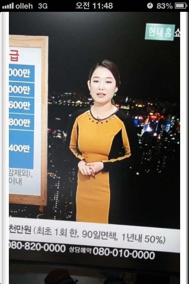 쇼호스트의 옷차림으로 알아보는 착시현상