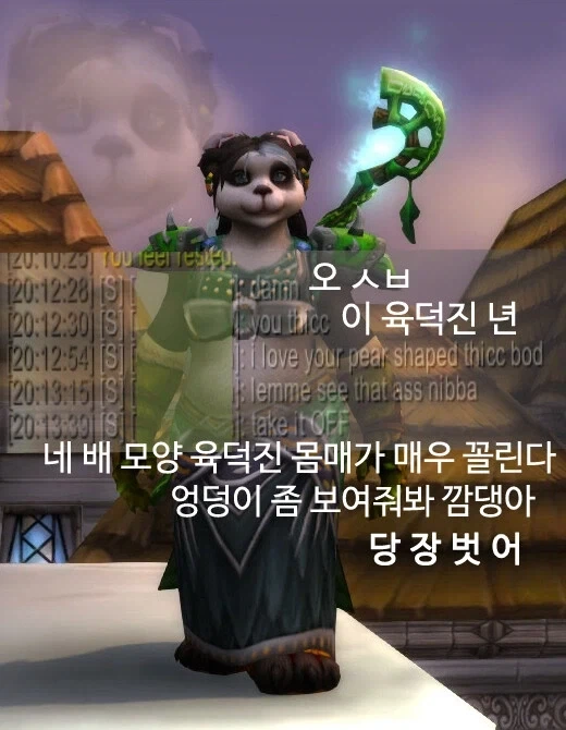 와우에서 은근 성희롱 당하는 캐릭터